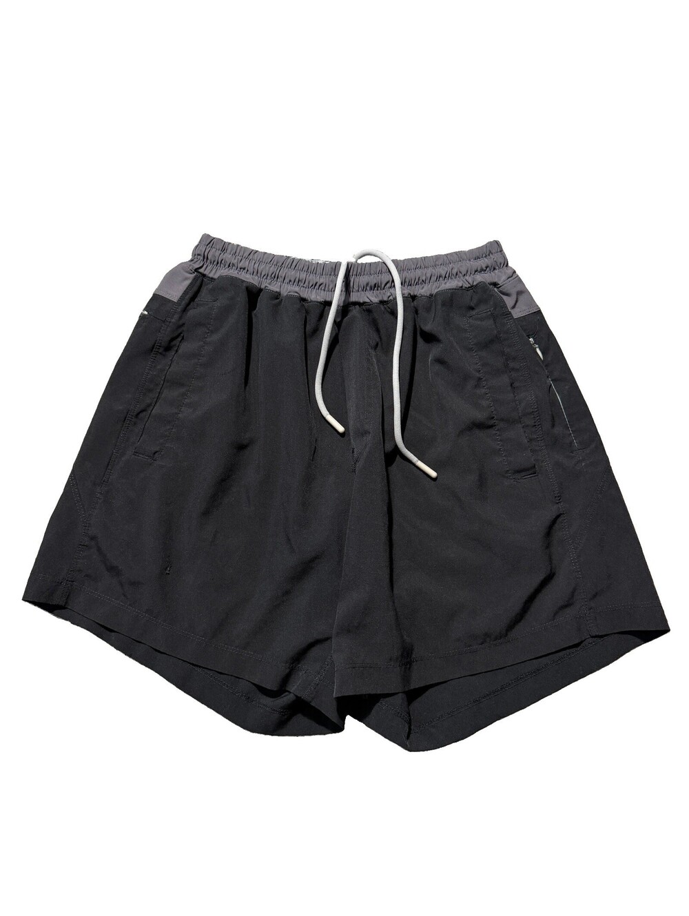 Freeballers Mens Large Black Gray Lined Shorts 6” Inseam Birddogs Style Athletic
